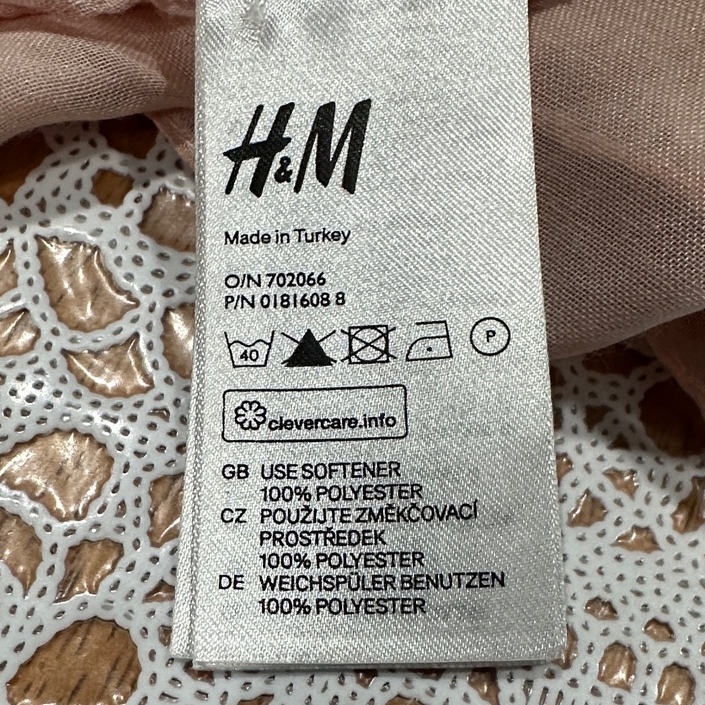 H&M Pink Star Pattern Scarf - Picture 2 of 2